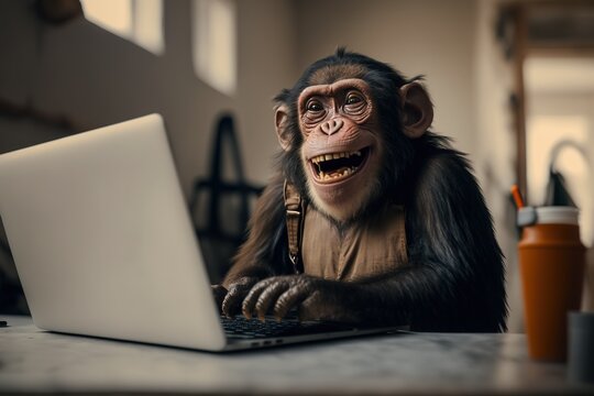 chimp with laptop generative AI