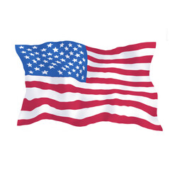 Fototapeta premium american flag isolated on white