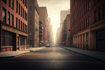 Obraz premium street in the city