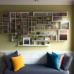 scrappy memory wall in house