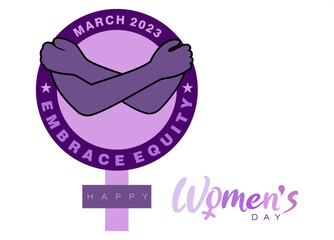 An abstract vector illustration for Women’s Day on the theme of Embrace Equity