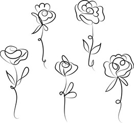 Rose liner art
