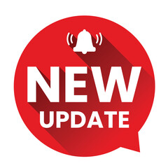 New Update label button sign