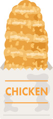 袋に入った、クリスピーチキンのイラスト