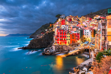 Fototapeta na wymiar Riomaggiore, Italy, in Cinque Terre