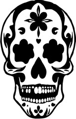 vector illustration of skull shape