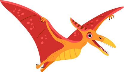 Flying dinosaur pterodactyl, vector illustration - 570343336