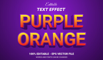 Purple Orange editable text effect