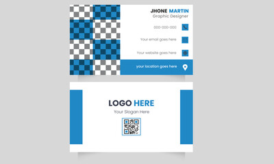 Simple modern visiting card template design, professional name card design