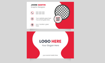 Business card template with abstract geometric elements, corporate concept card design vector set

