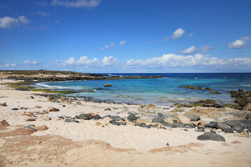 Lanzarote. The volcanic and sandy beaches of Famara