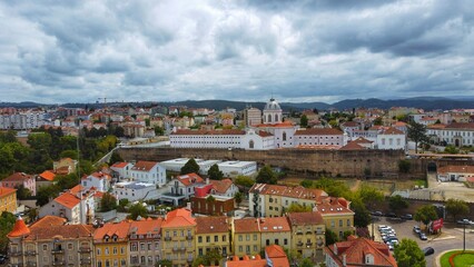 Fototapeta premium Drone shot of Coimbra, Portugal