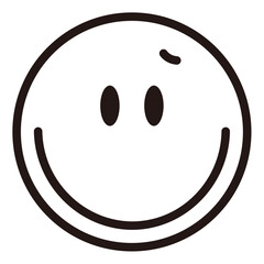 Fototapeta premium simple face emoji icon sticker with white background