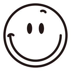 simple face emoji icon sticker with white background