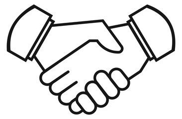 Handshake line icon. Agreement symbol. Partnership sign