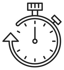 Time icon. Day cycle sign. Stopwatch line symbol