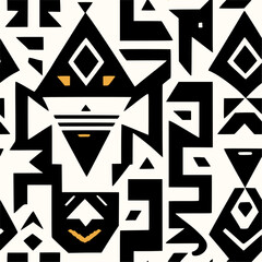 Ethnic African style Geometric Vector Seamless Pattern textile print. traditional design. Creative pattern backgrounds.