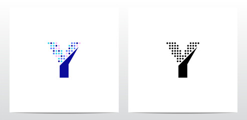 Partial Dots On Letter Logo Design Y