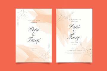 Fototapeta na wymiar wedding invitation template design