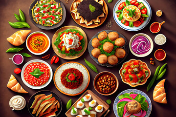 assorted indian foods murgh nizami kebabchakori kebab makrana kebabchicken. Generative Ai