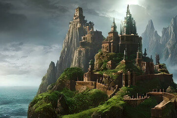 Fototapeta premium The Puzzling Case of the Vanished Empire with Generative AI 
