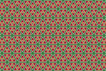 Geometric pattern in the colors of the national flag of Suriname. The colors of Suriname.