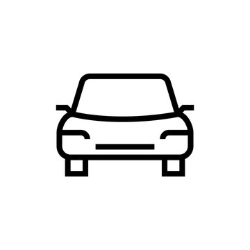 car illustration line icon