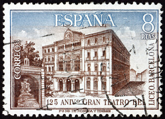 Postage stamp Spain 1972 Teatro del Liceo, Barcelona