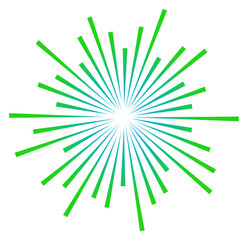 Obraz premium Color light explosion icon. Bright sky burst