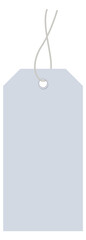 Luggage tag mockup. Blank square white label