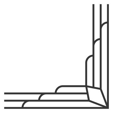 recommend clip art: Elegant geometric line border. Decorative page corner