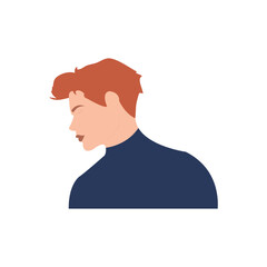 Half body beautiful woman colorful portrait. Avatars for social networks. Vector illustration in flat style.