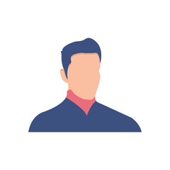 Half body beautiful woman colorful portrait. Avatars for social networks. Vector illustration in flat style.