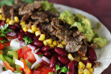 Burrito - typical Texas and Mexican cuisine wrap dish