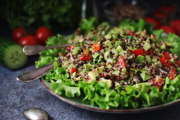 Quinoa and avocado salad - typical food in Peru