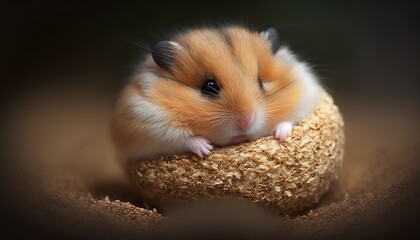 cute and lazy hamster