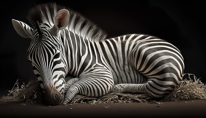 cute and funny lazy zebra