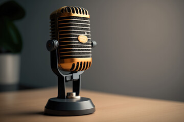 Podcast microphone, generative ai