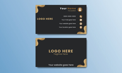business card design double sided business card template modern and clean style . flat living coral color