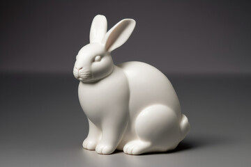 Fototapeta premium rabbit, porcelain, generative ai
