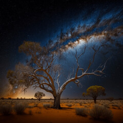 Fototapeta na wymiar The Night Sky Adventure in Australia's Outback