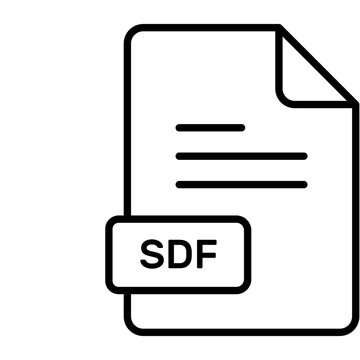 An amazing vector icon of SDF file, editable design