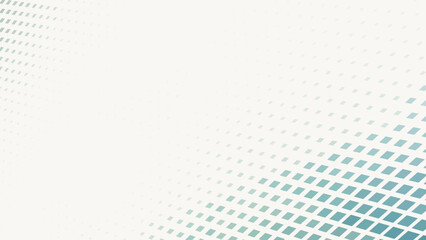 Perspective dotted background with greyish teal squares. Minimal vector pattern