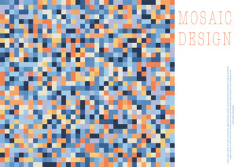 A template of colored pixels for the background, cover, screensaver, website and creative idea. Layout for interior ideas, corporate style and decorative creativity