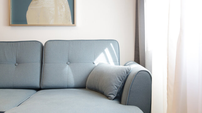 Furniture fabric close up. Image of sofa texture surface.