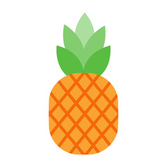 pineapple fruit healthy organic food icon. Colorful and flat design.