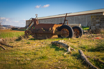 Fototapeta premium old scraper for orchard tractor