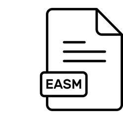 An amazing vector icon of EASM file, editable design