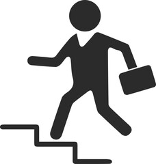 Job promotion icon, job progress icon black vector