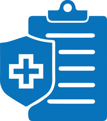 Obraz premium Insurance policy icon, business policy icon blue vector